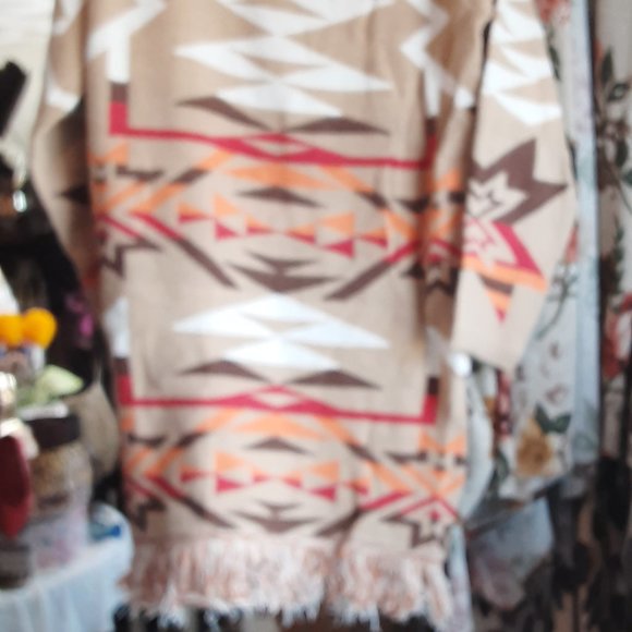 BIBI BLANKET STYLE SWEATER CARNIGAN SO SOFT KNIT W/POCKETS - Picture 3 of 3